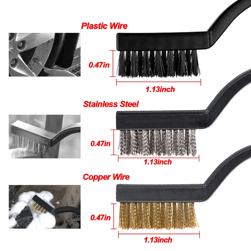 Kit de cepillos para limpieza del coche
